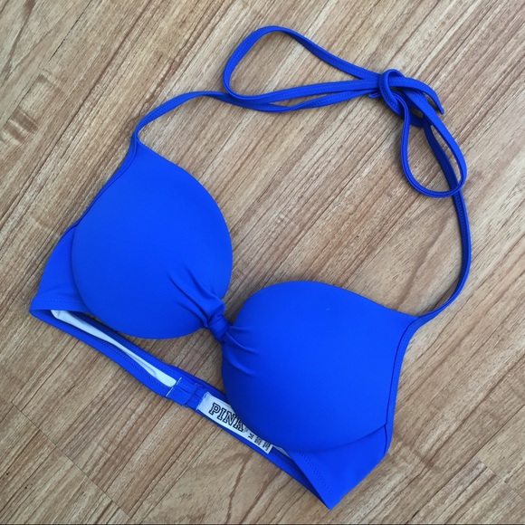 push up halter bikini top
